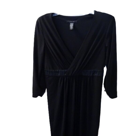 Laundry by Shelli Segal Pre-Loved Black Knee Length 3/4 Sleeve Poly Blend Dress - Picture 1 of 6